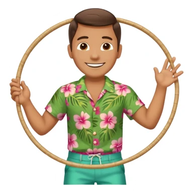 man Hula hoopin sticker