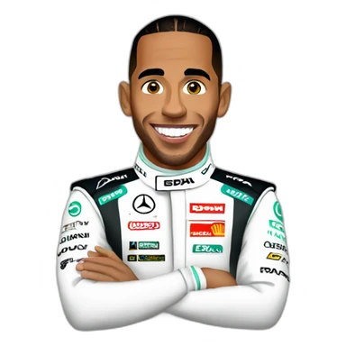 Lewis Hamilton with Formula 1 sticker