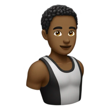 Blanc fouetté un noir sticker