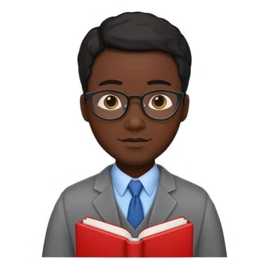 teacher man with black skin sticker