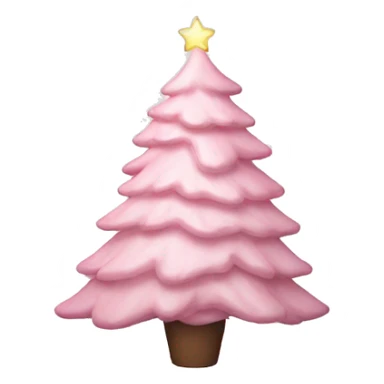 Aesthetic light pink Christmas tree sticker
