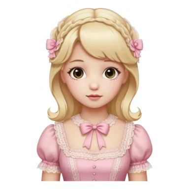 Pink Lolita with blonde hair sticker