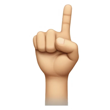 a hand with the thumb, the index end the middle finger up sticker