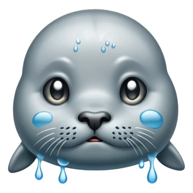 Sad heartbroken seal  sticker