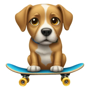 Dog on a skateboard  sticker