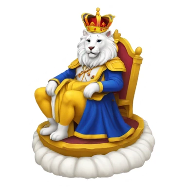 Le roi lyon sur un cailloux  sticker