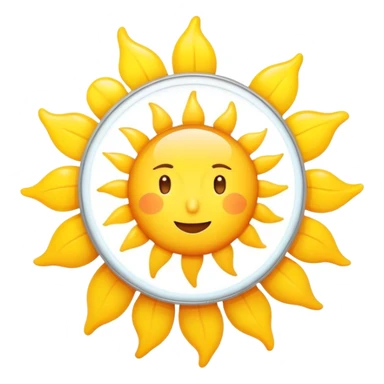 Sun with timer showing 15 minutes, morning sunshine exposure sticker