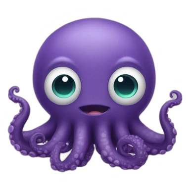 Cute kraken cute face eyes close making yoga sticker