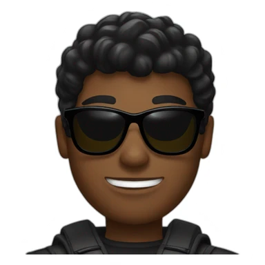 Black Spiderman with sunglasses  sticker