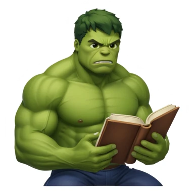 read book with hulk sticker