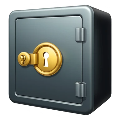 A safe is slightly open and gold is peeking out from inside. sticker