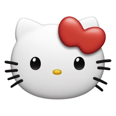 Hello kitty kissy face with heart sticker