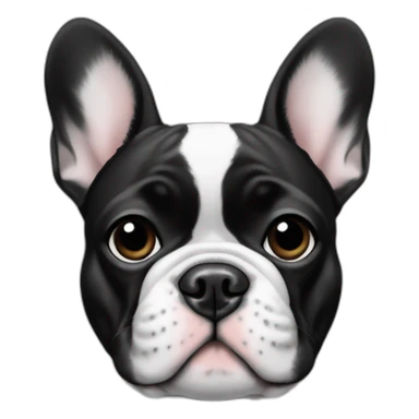 french bulldog black and white  sticker
