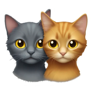 dark grey cat with yellow eyes been hugged by long haired ginger girl with blue eyes sticker