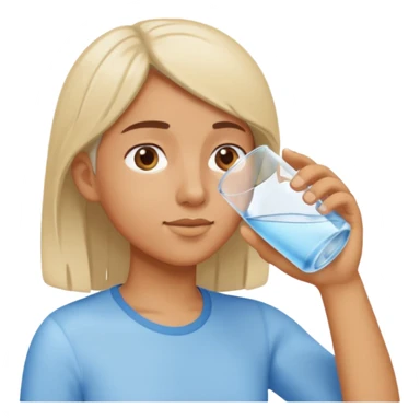 persona bebiendo agua sticker