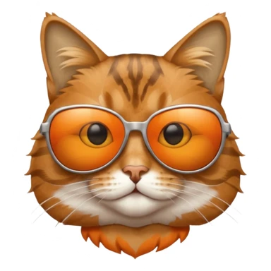 Cat wearing sunglasses sticker