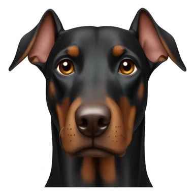 Brown Doberman  sticker
