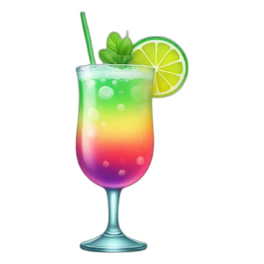 Sprite cocktail with color gradient sticker