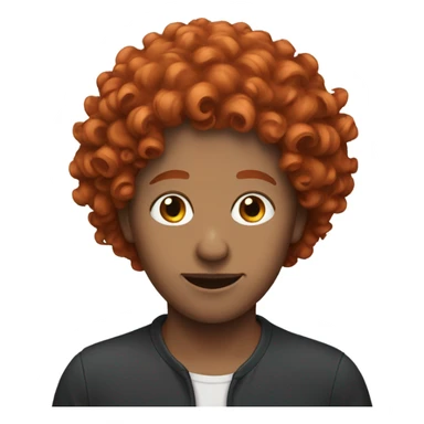 people with red curly hair sticker