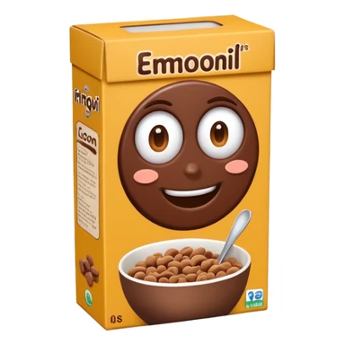 brown chocolate cereal box with no face sticker
