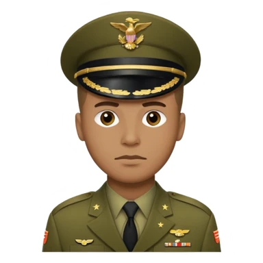 a man in US military uniform sticker