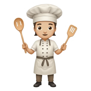High resolution of   realistic full body chef distorted , no extra hybrid sticker