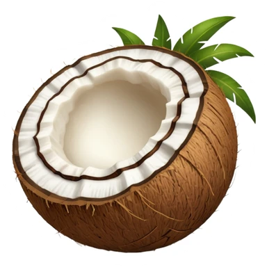 Noix de coco légèrement plus petite sans deco sticker