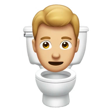 A man head popping out of the toilet sticker