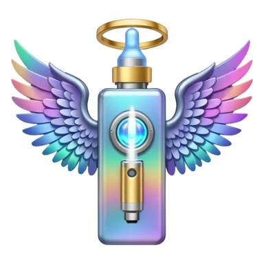 vape with wings and halo sticker