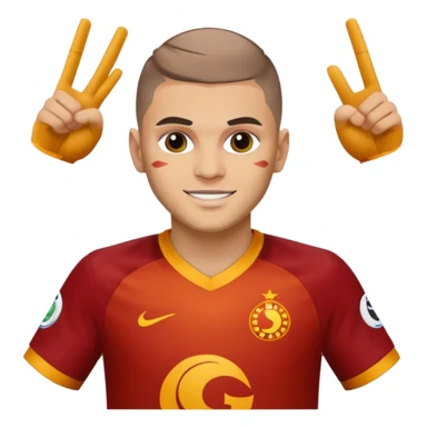 Mauro icardi Galatasaray formasıyla gol sevinci yapıyor sticker