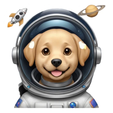 labrador in space sticker