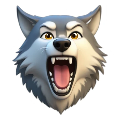 female wolf growling sticker