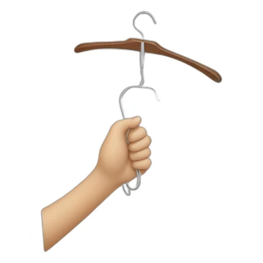 hand holding an hanger sticker