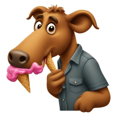 Alf licking an ice cream cone  sticker