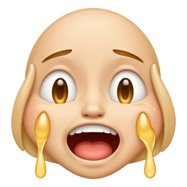 crying laughing emoji, maximum intensity, tears gushing, mouth agape sticker