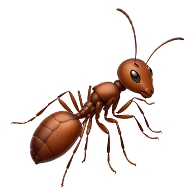 Beautiful and Majestic Ant Portrait Emoji, Head and body rendered in serene repose with a gentle, content smile, showcasing a finely detailed, compact form with eyes softly closed in tranquil slumber, Simplified yet exquisitely endearing features, highly detailed, glowing with a soft, drowsy natural light, high shine, relaxed and utterly noble, stylized with an air of timeless industrious grace, soft glowing outline, capturing the essence of a majestic ant that embodies the quiet power of nature! sticker