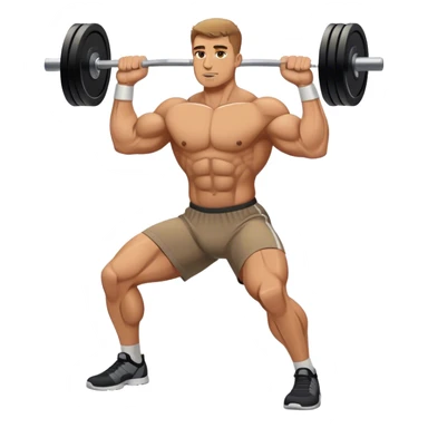 buff man weighted lunges sticker