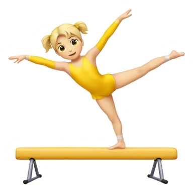 A gymnastics emoji sticker