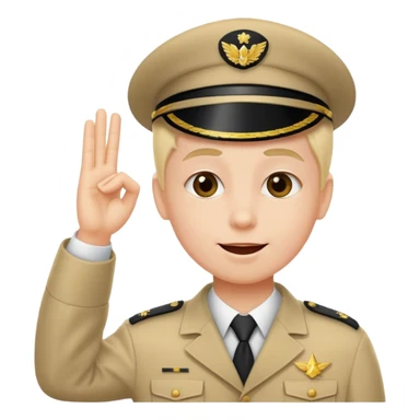 Combine this emoji:🫡 and this emoji:🤪 sticker