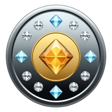 Diamond coin sticker