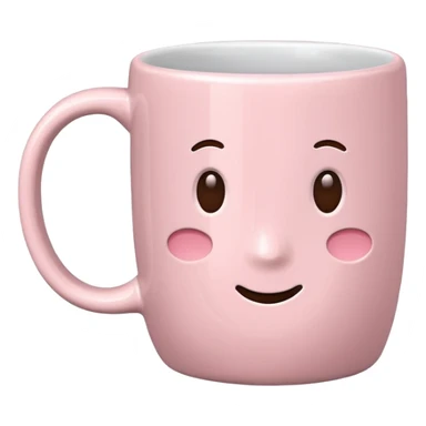 aesthetic light pink coffee mug sticker