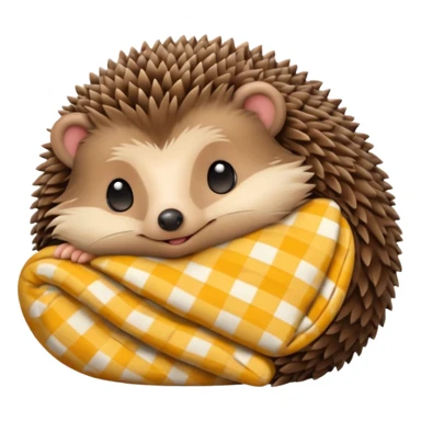 hedgehog in pajama curled up sticker