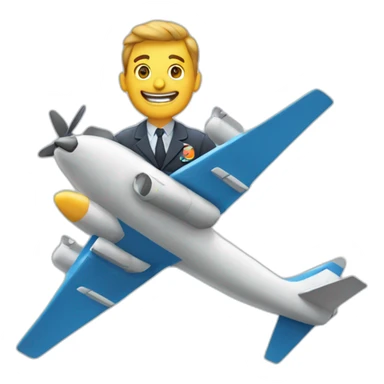 Un monsieur qui porte un avion sur sa tete sticker