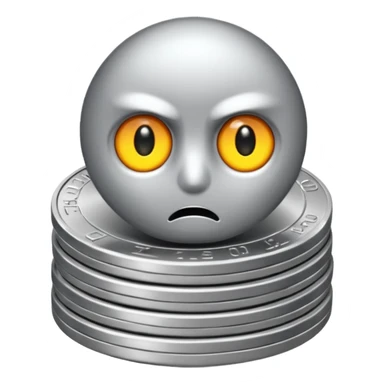 scared coin money sticker