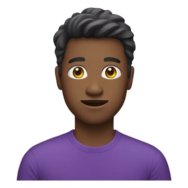 Person wearing purple tshirt  sticker