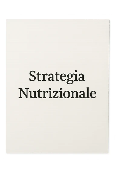 foglio con scritto "Strategia Nutrizionale" sticker