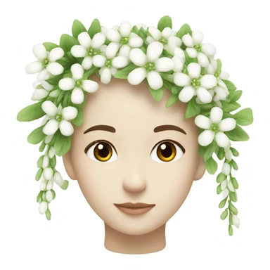 white flowers chain  sticker