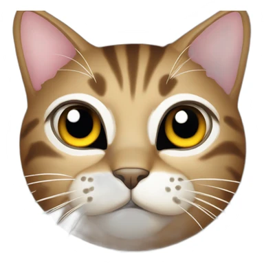 cat staring with suspecting eyes sticker