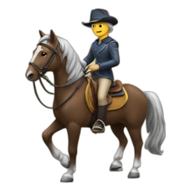 Chat sur un cheval sticker