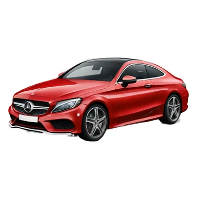 Red Mercedes c class coupe sticker